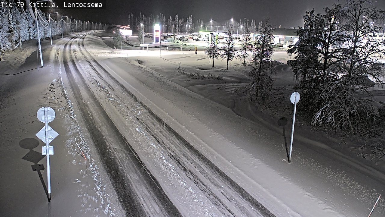 Weather Camera Image Väg 79 Kittilä, Lentoasema, Kittilä, Lappi