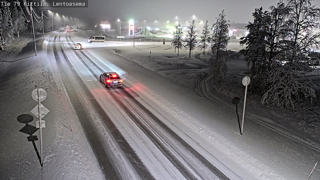 Weather Camera Image Väg 79 Kittilä, Lentoasema, Kittilä, Lappi