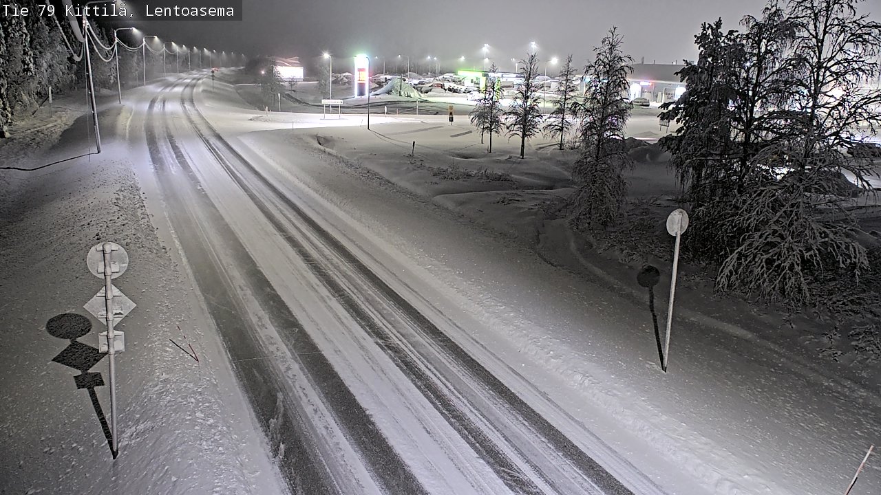 Weather Camera Image Väg 79 Kittilä, Lentoasema, Kittilä, Lappi