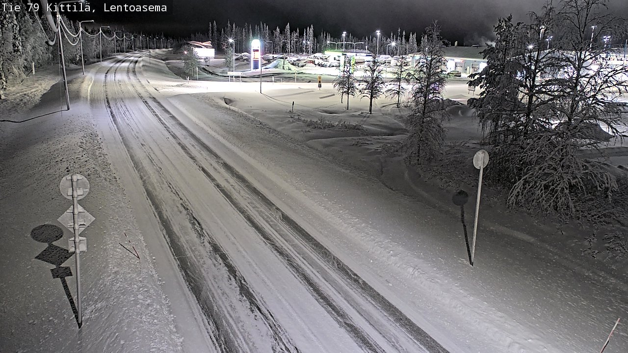 Weather Camera Image Väg 79 Kittilä, Lentoasema, Kittilä, Lappi