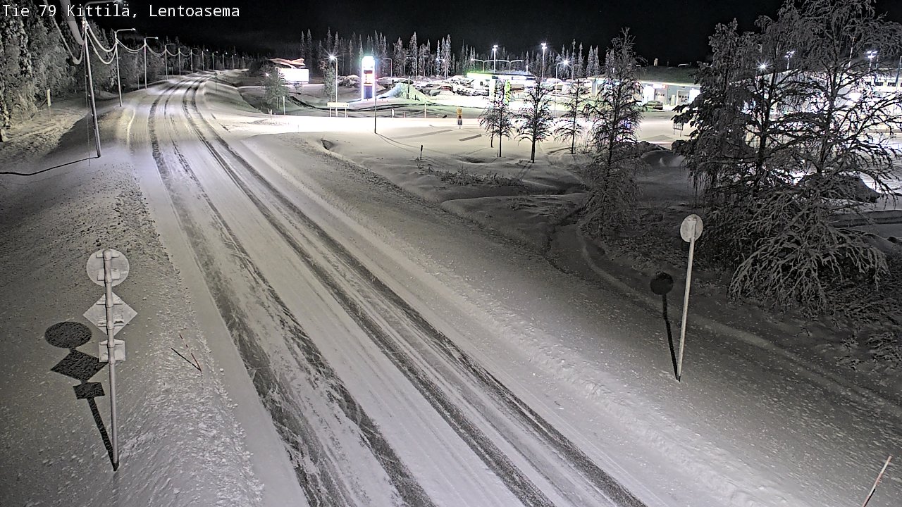 Weather Camera Image Väg 79 Kittilä, Lentoasema, Kittilä, Lappi