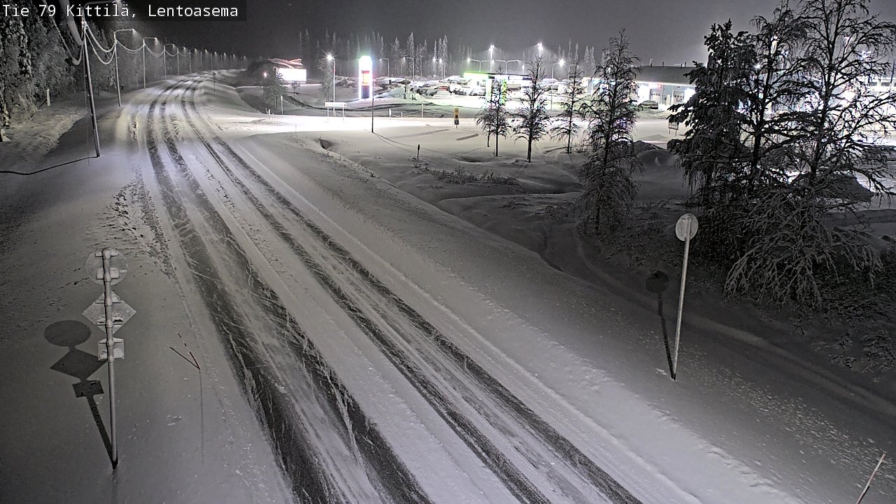 Weather Camera Image Väg 79 Kittilä, Lentoasema, Kittilä, Lappi