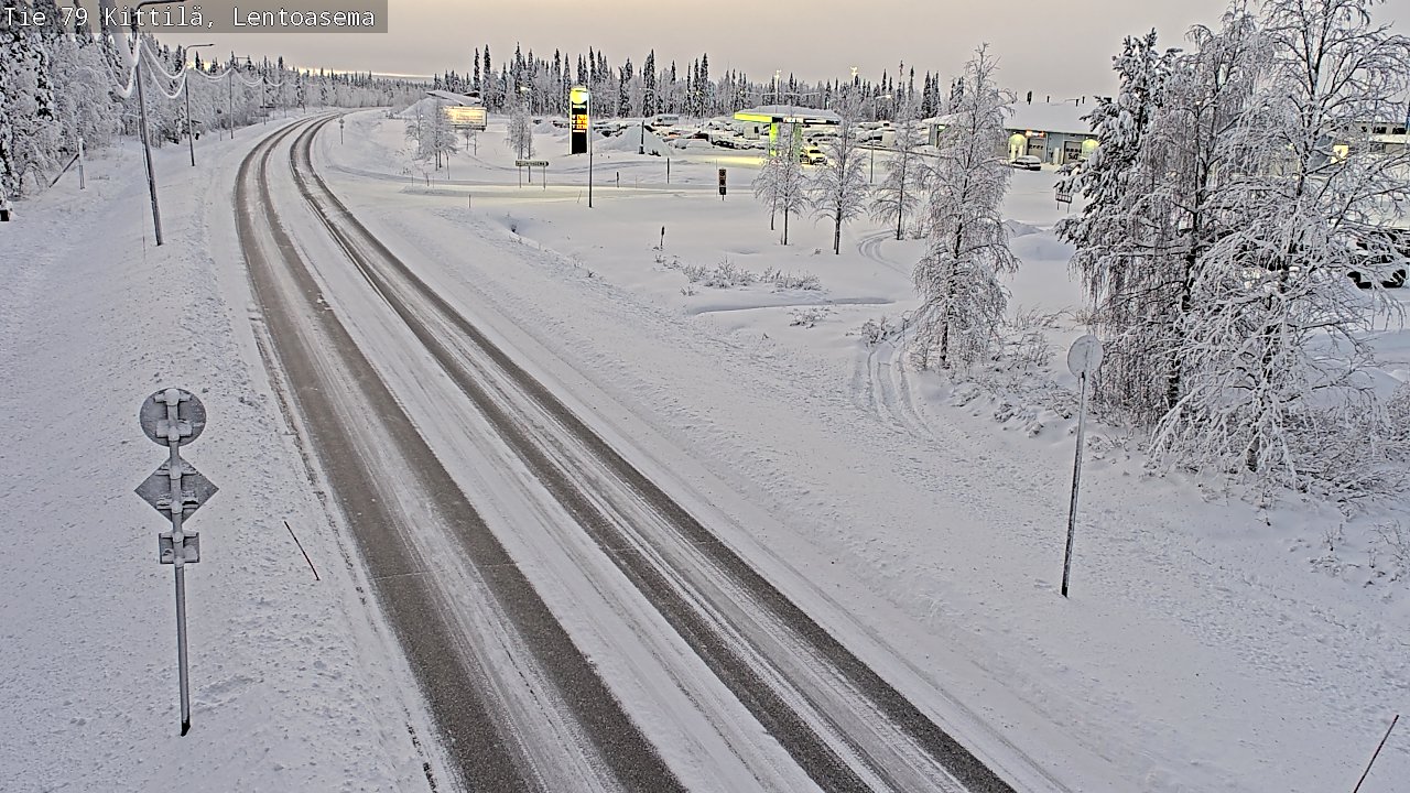 Weather Camera Image Väg 79 Kittilä, Lentoasema, Kittilä, Lappi