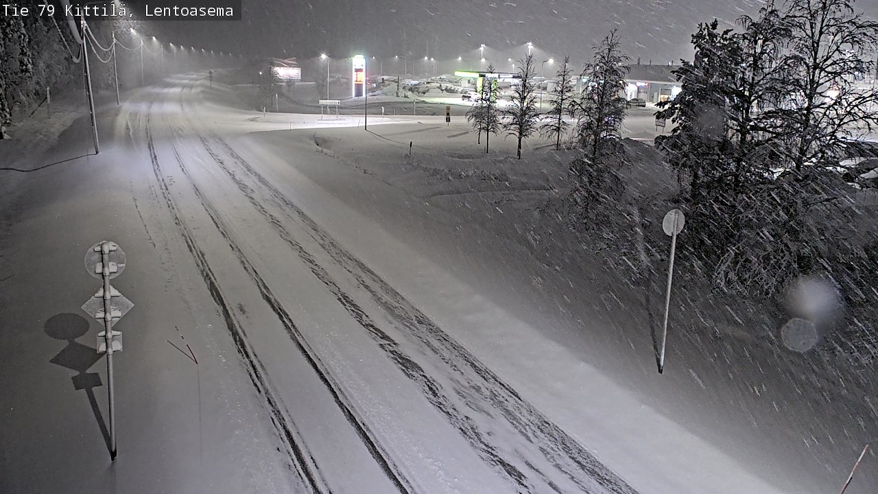 Weather Camera Image Väg 79 Kittilä, Lentoasema, Kittilä, Lappi