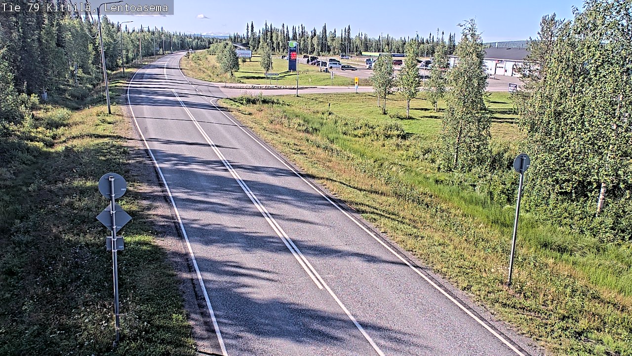 Weather Camera Image Väg 79 Kittilä, Lentoasema, Kittilä, Lappi