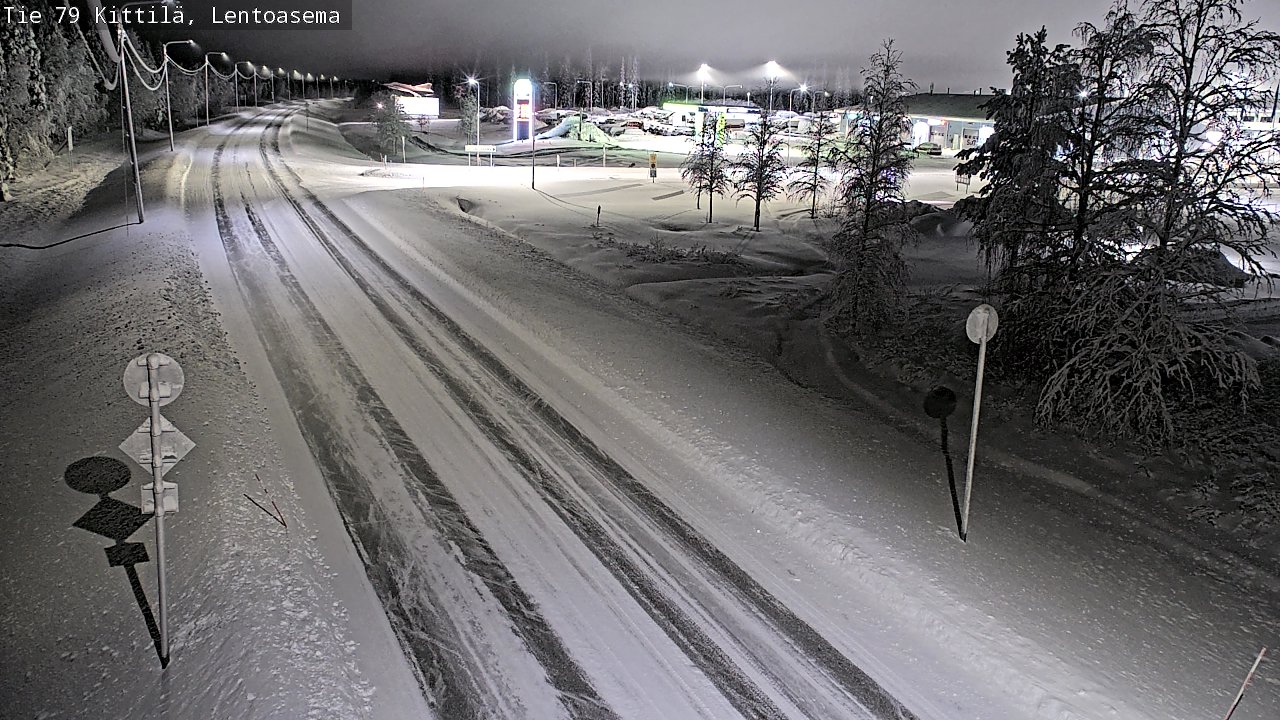 Weather Camera Image Väg 79 Kittilä, Lentoasema, Kittilä, Lappi