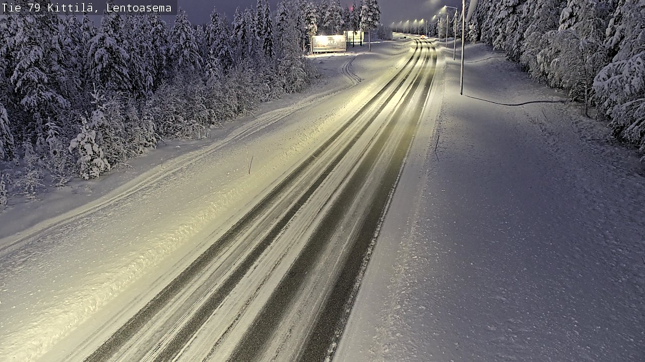 Weather Camera Image Väg 79 Kittilä, Lentoasema, Kittilä, Lappi