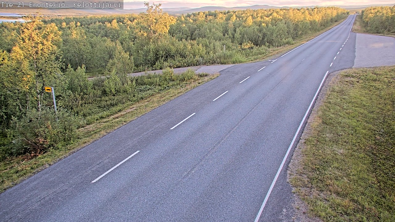 Weather Camera Image Road 21 Enontekiö, Kelottijärvi, Enontekiö, Lappi