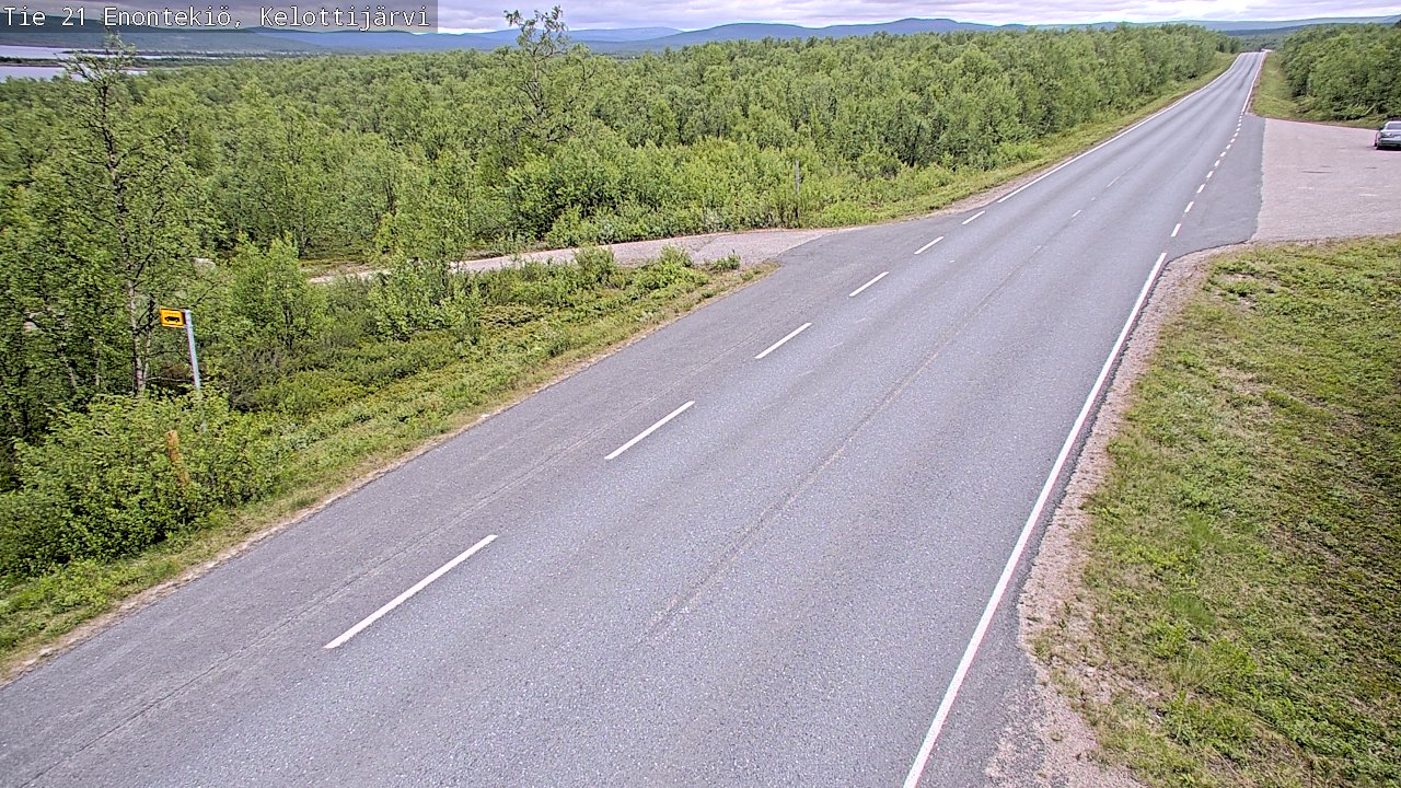 Weather Camera Image Väg 21 Enontekiö, Kelottijärvi, Enontekiö, Lappi