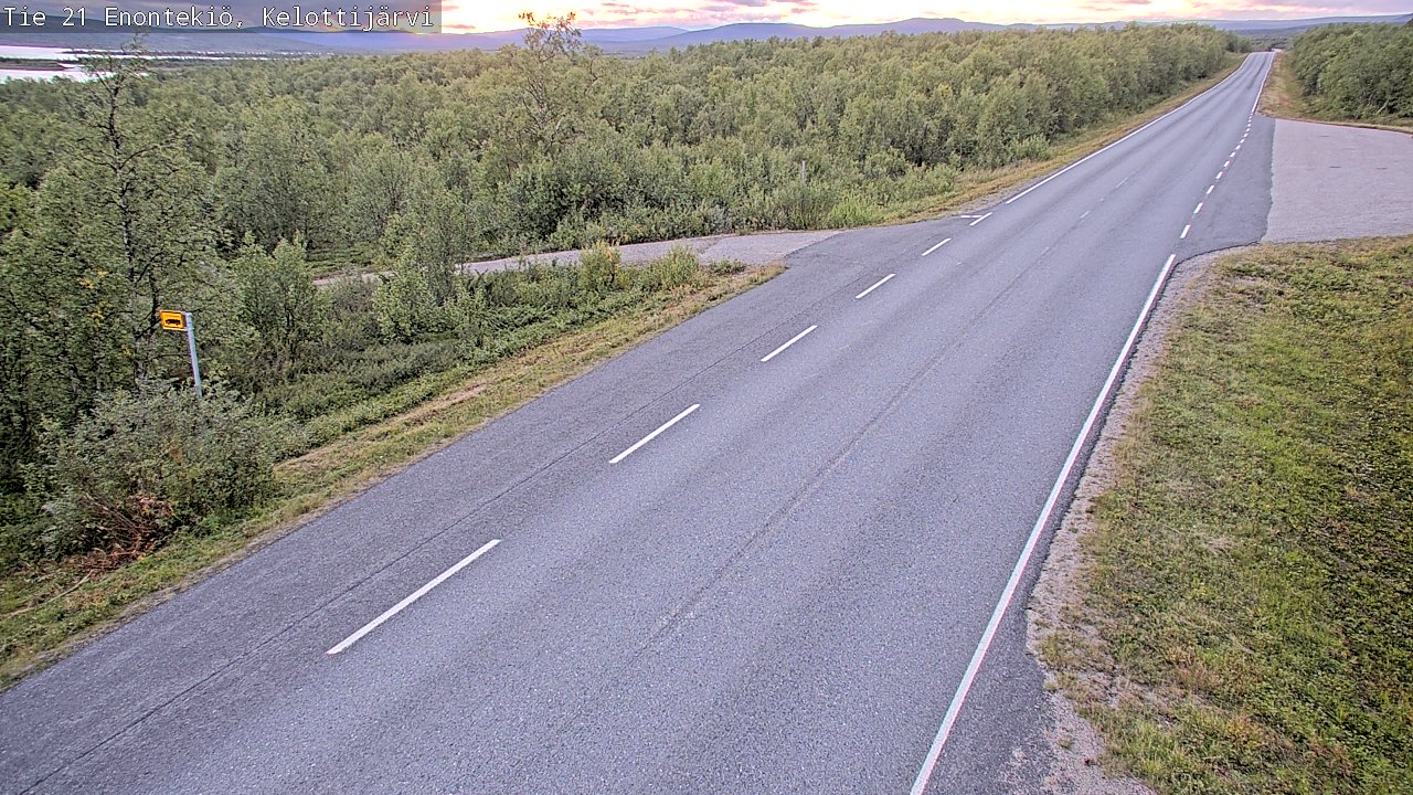 Weather Camera Image Road 21 Enontekiö, Kelottijärvi, Enontekiö, Lappi