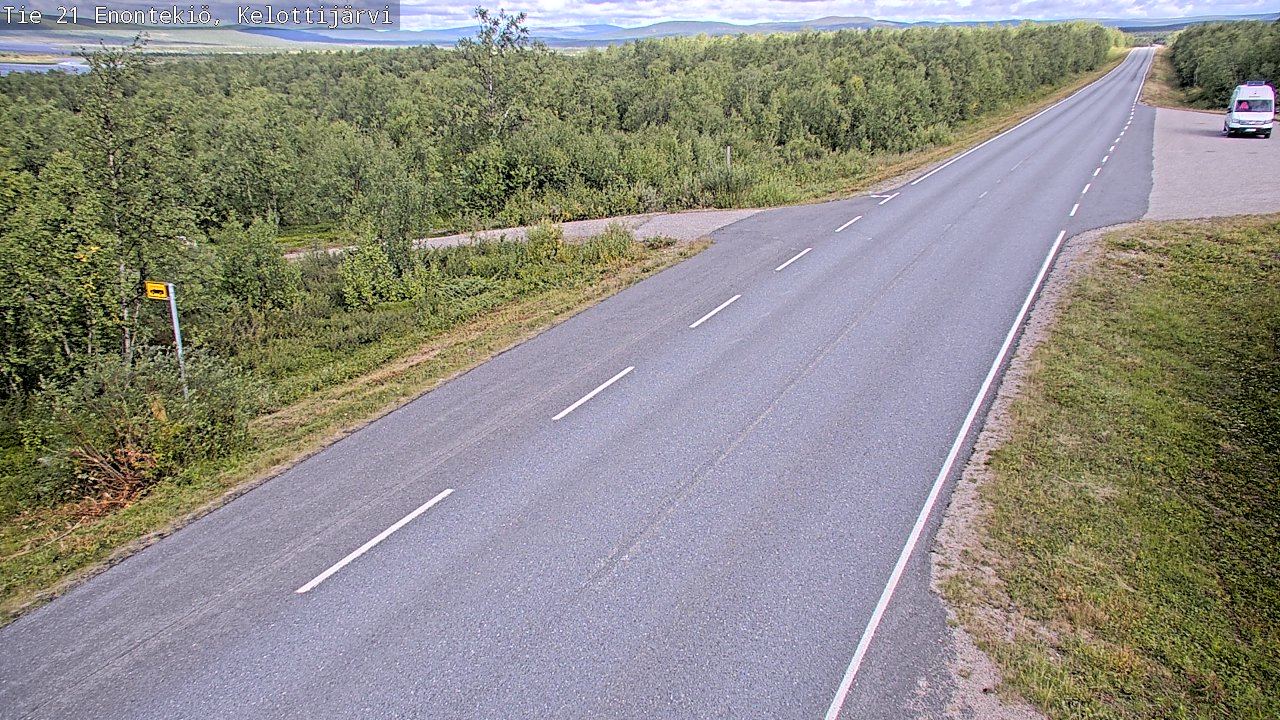 Weather Camera Image Väg 21 Enontekiö, Kelottijärvi, Enontekiö, Lappi