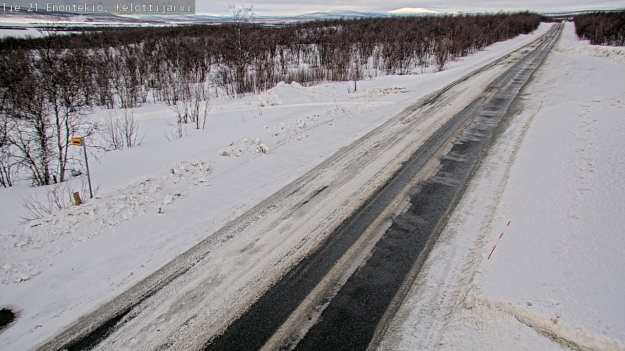 Weather Camera Image Road 21 Enontekiö, Kelottijärvi, Enontekiö, Lappi