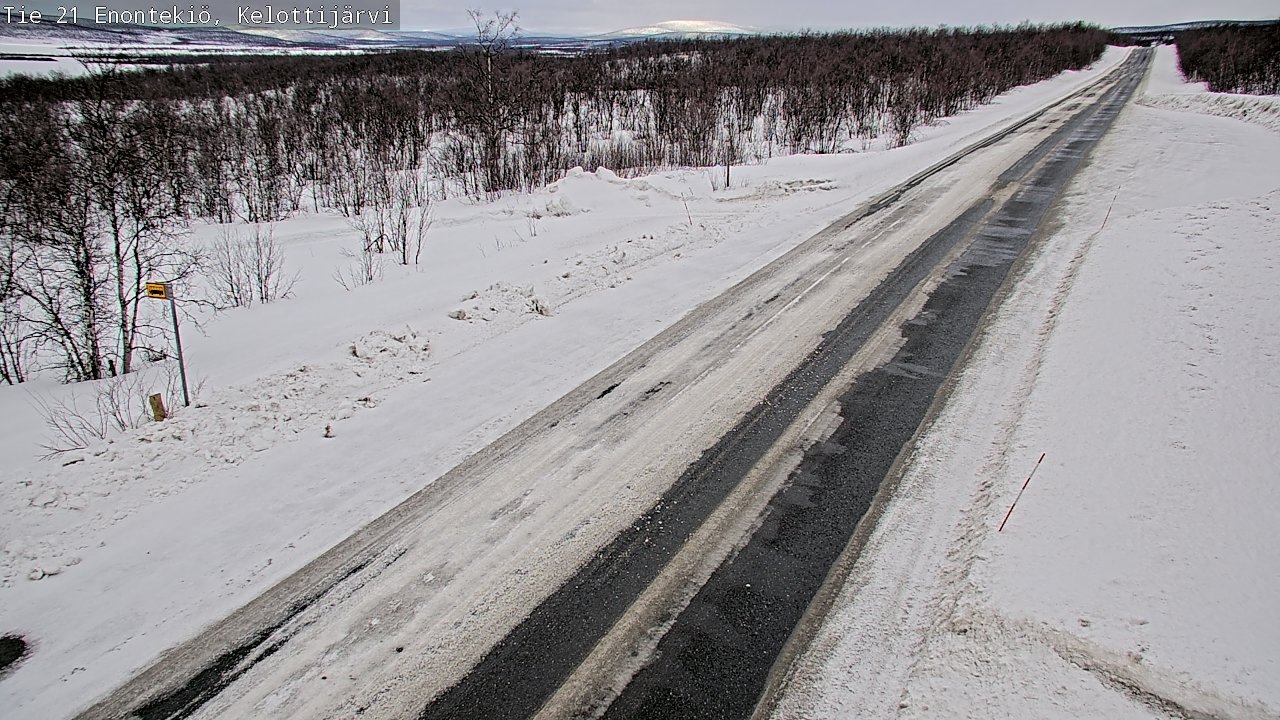 Weather Camera Image Road 21 Enontekiö, Kelottijärvi, Enontekiö, Lappi