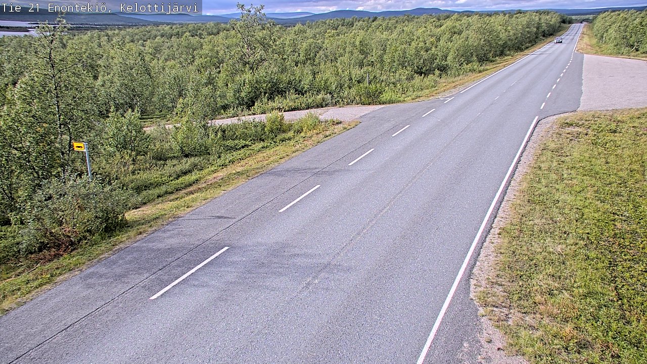 Weather Camera Image Road 21 Enontekiö, Kelottijärvi, Enontekiö, Lappi