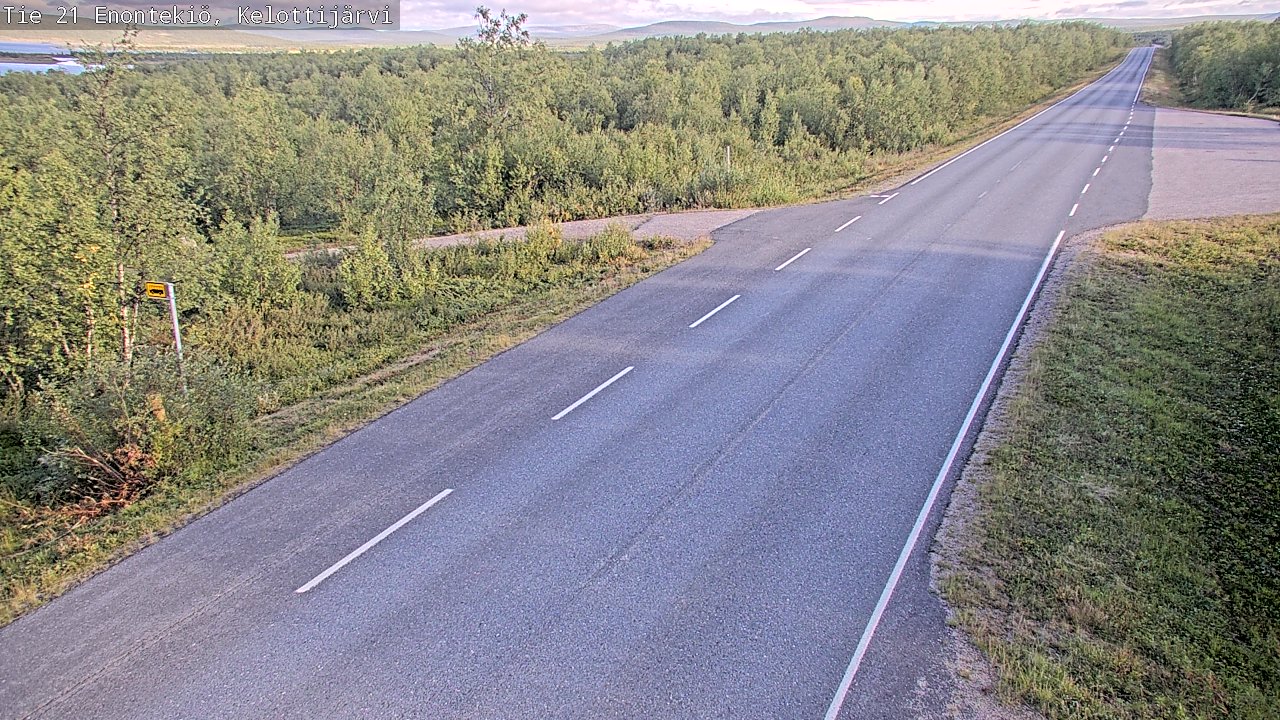 Weather Camera Image Road 21 Enontekiö, Kelottijärvi, Enontekiö, Lappi