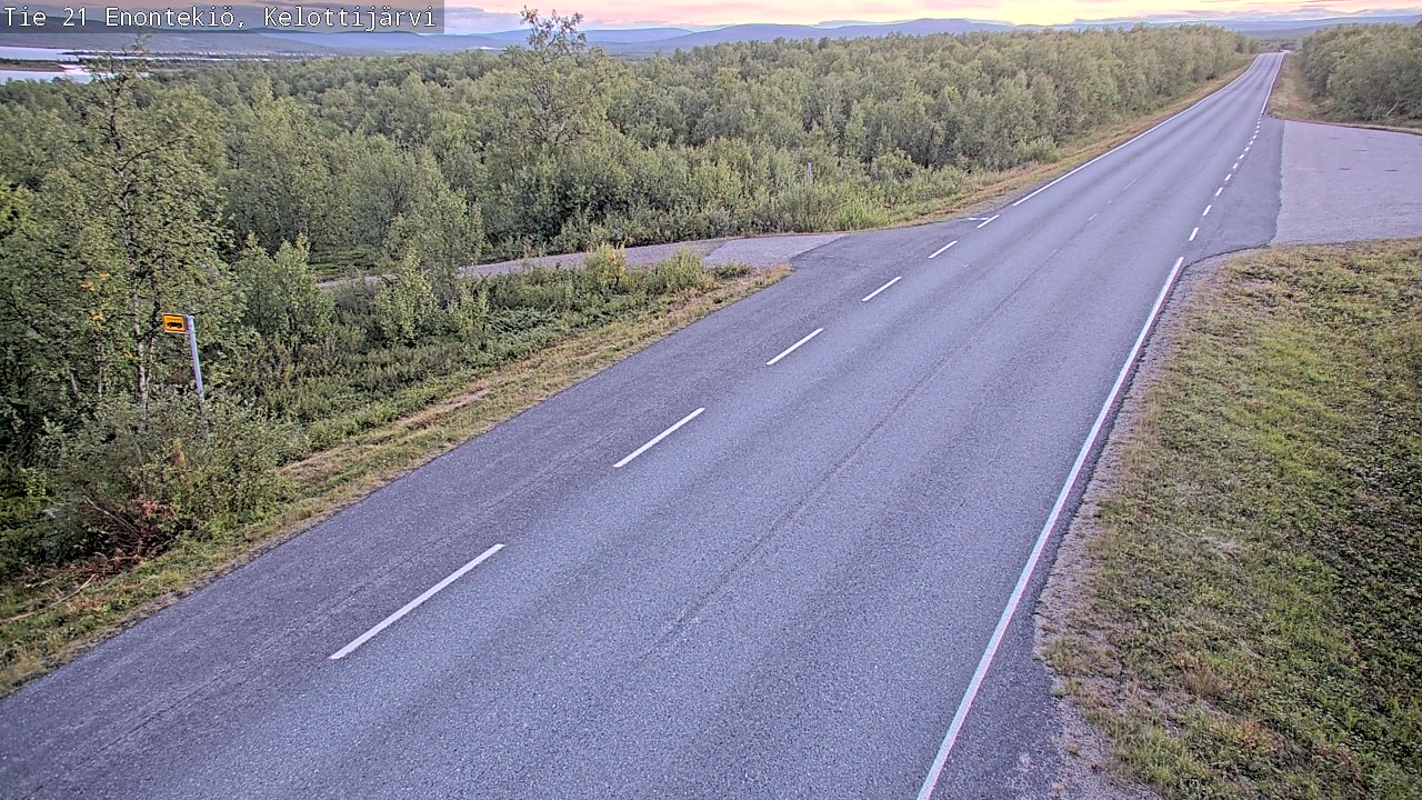 Weather Camera Image Road 21 Enontekiö, Kelottijärvi, Enontekiö, Lappi