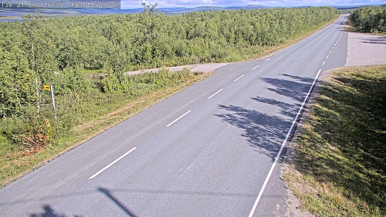 Weather Camera Image Road 21 Enontekiö, Kelottijärvi, Enontekiö, Lappi