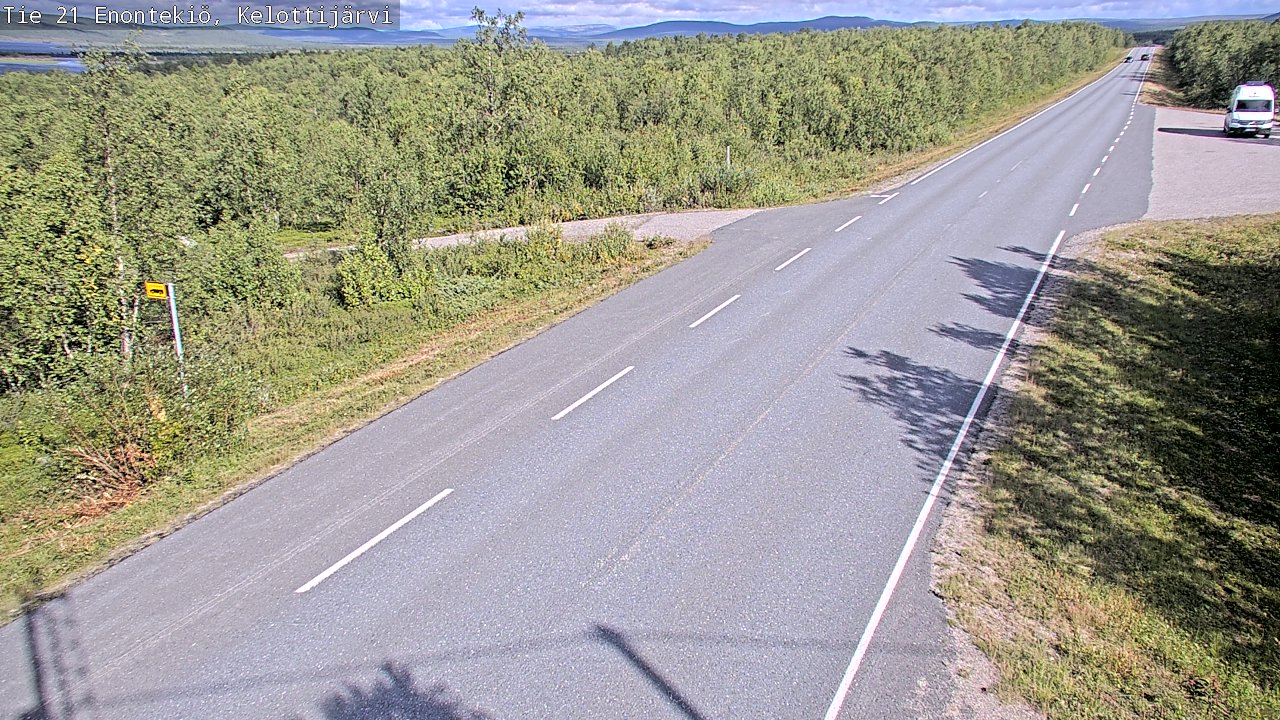 Weather Camera Image Väg 21 Enontekiö, Kelottijärvi, Enontekiö, Lappi