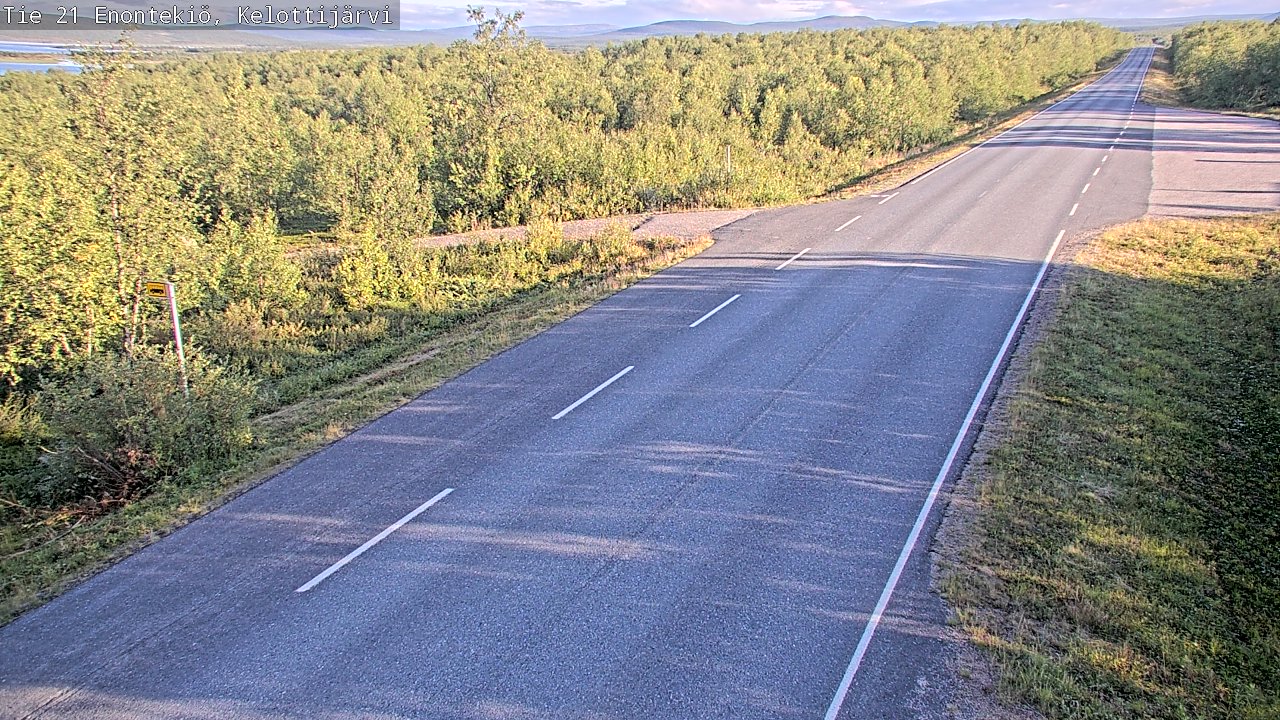 Weather Camera Image Road 21 Enontekiö, Kelottijärvi, Enontekiö, Lappi