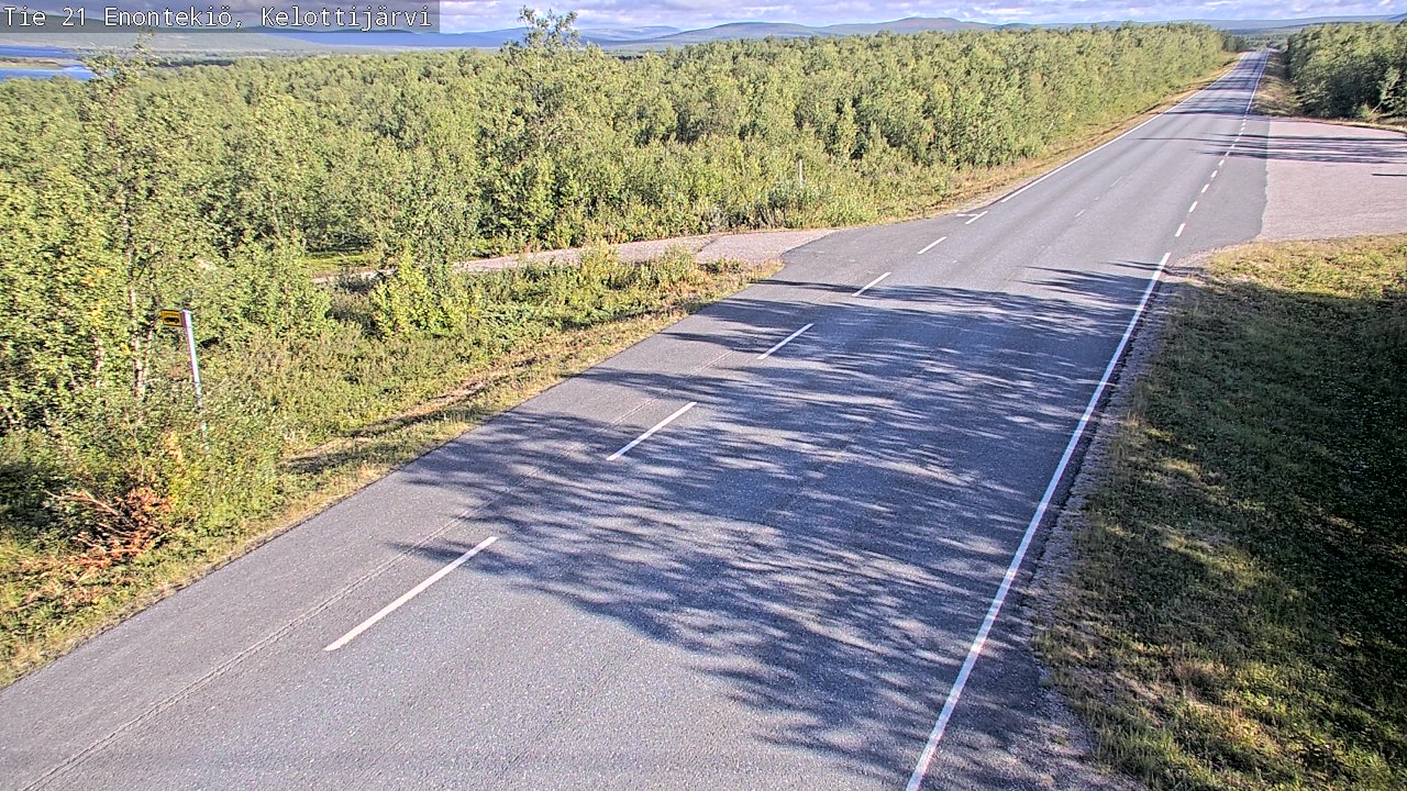 Weather Camera Image Road 21 Enontekiö, Kelottijärvi, Enontekiö, Lappi