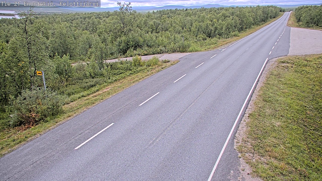 Weather Camera Image Road 21 Enontekiö, Kelottijärvi, Enontekiö, Lappi