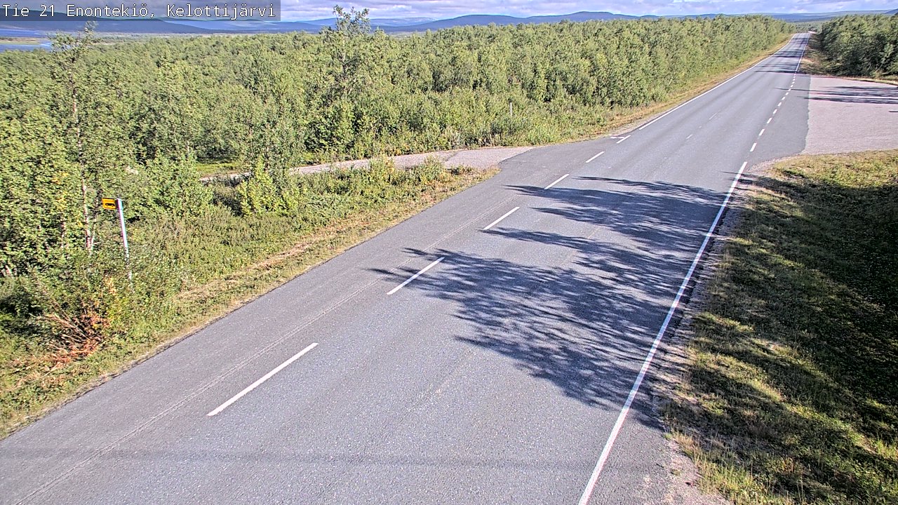 Weather Camera Image Road 21 Enontekiö, Kelottijärvi, Enontekiö, Lappi
