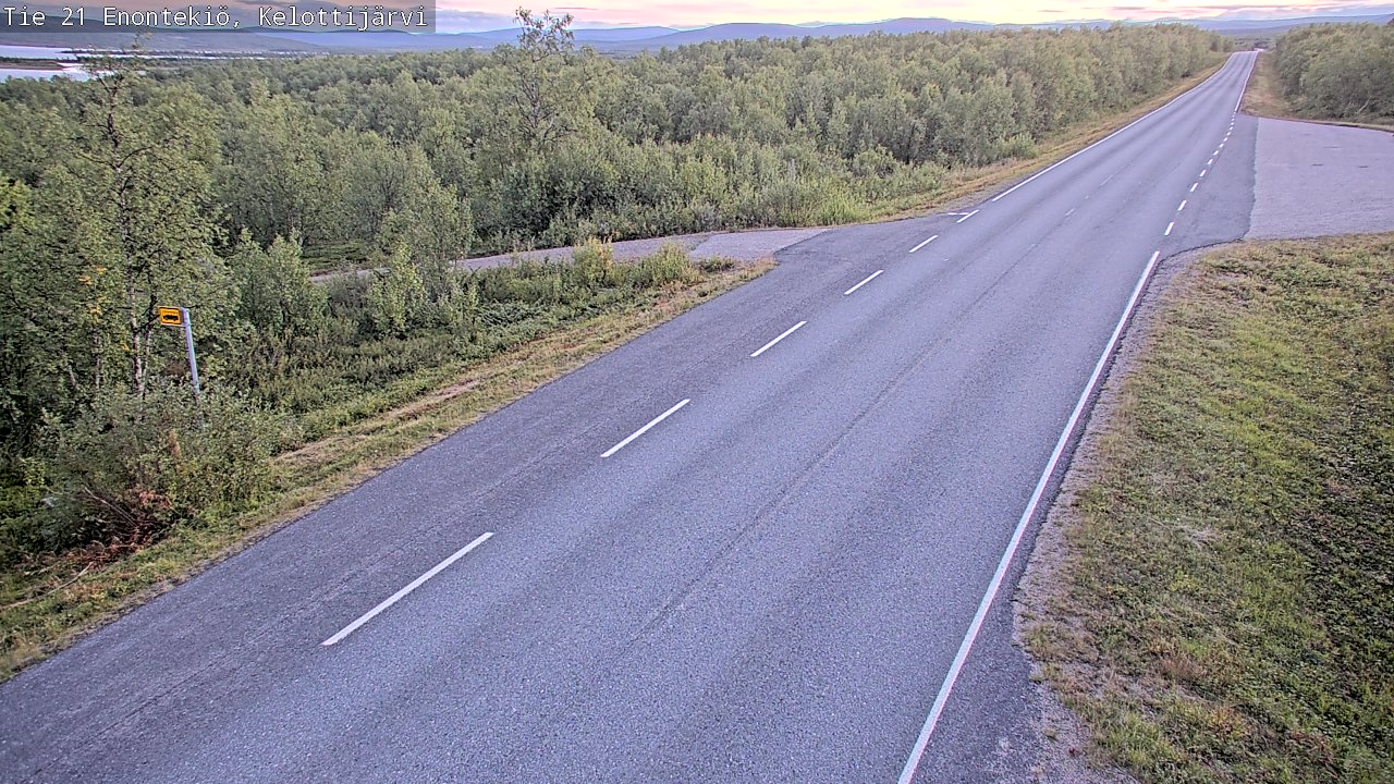 Weather Camera Image Road 21 Enontekiö, Kelottijärvi, Enontekiö, Lappi