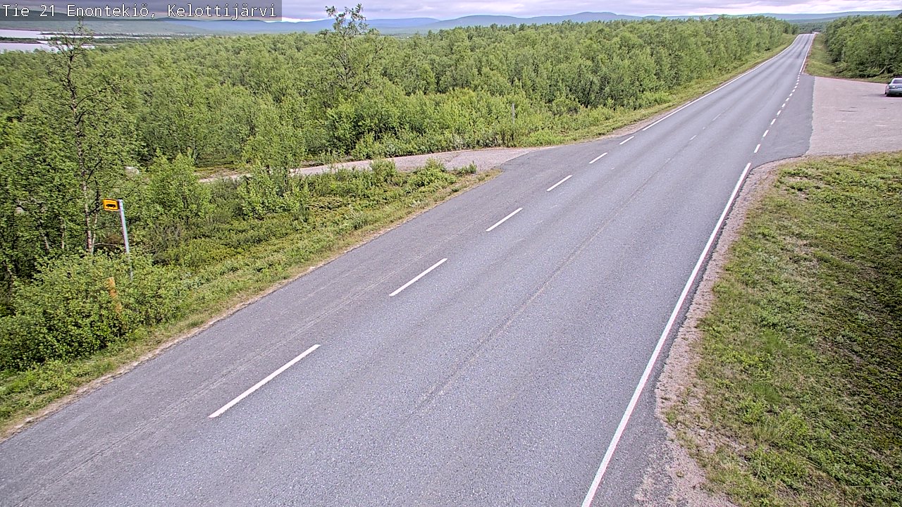 Weather Camera Image Road 21 Enontekiö, Kelottijärvi, Enontekiö, Lappi