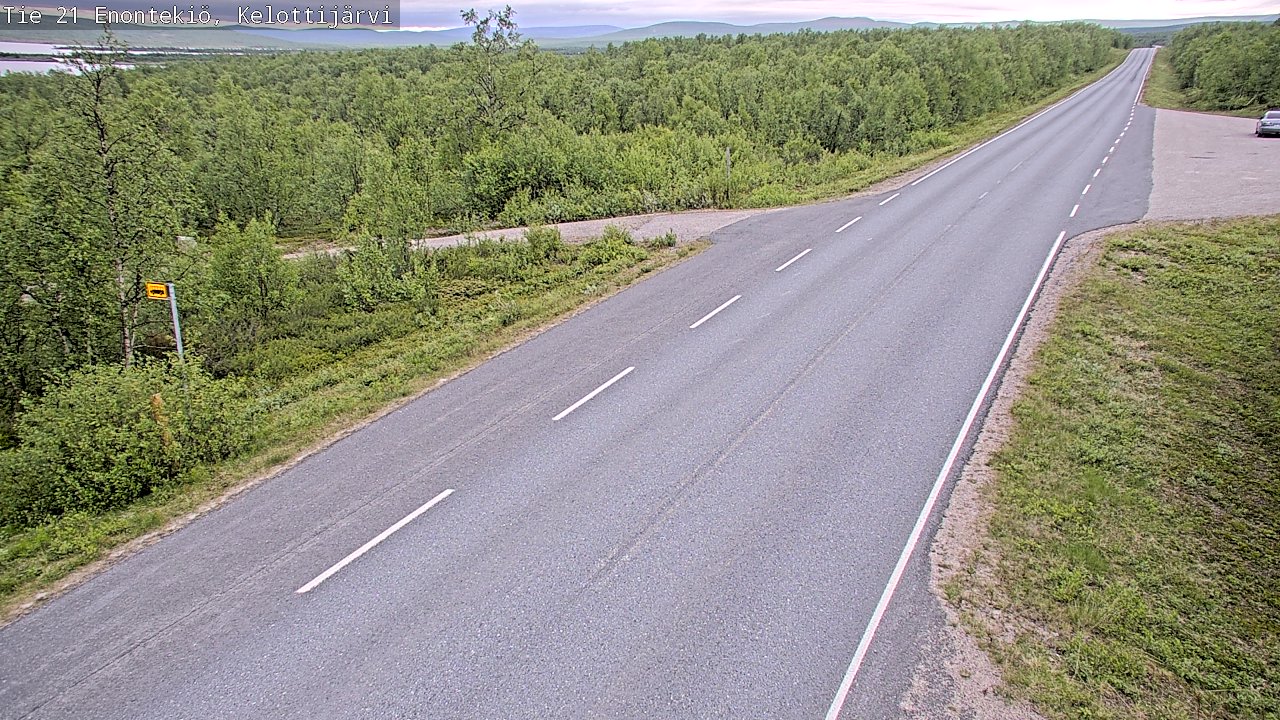 Weather Camera Image Road 21 Enontekiö, Kelottijärvi, Enontekiö, Lappi