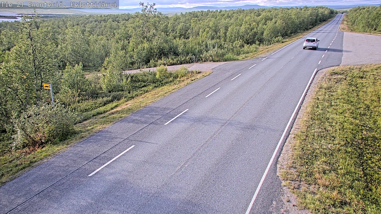 Weather Camera Image Road 21 Enontekiö, Kelottijärvi, Enontekiö, Lappi