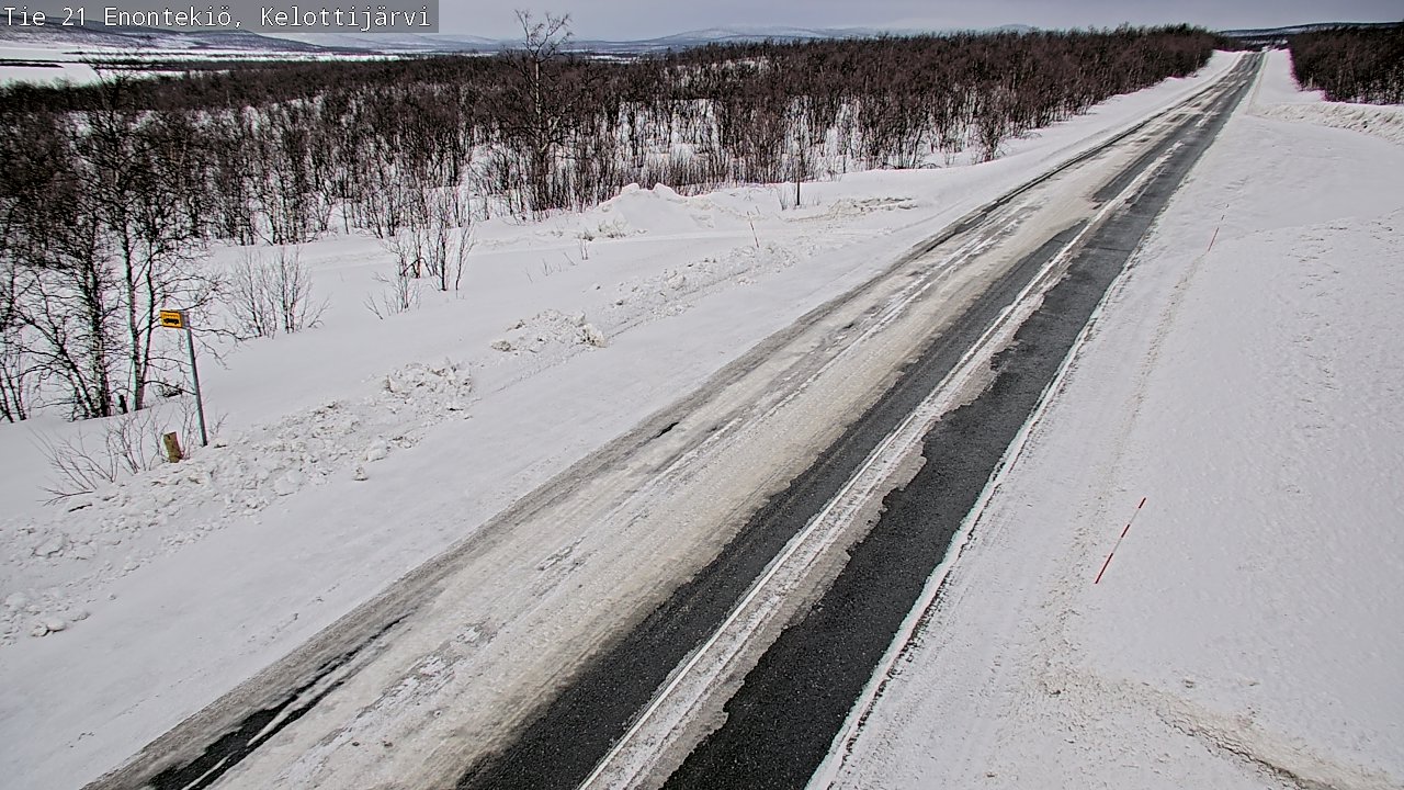 Weather Camera Image Road 21 Enontekiö, Kelottijärvi, Enontekiö, Lappi