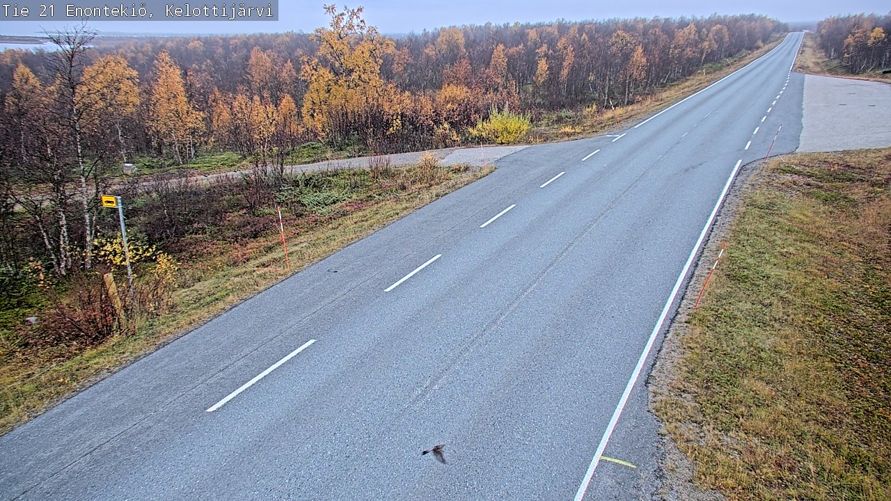 Weather Camera Image Road 21 Enontekiö, Kelottijärvi, Enontekiö, Lappi