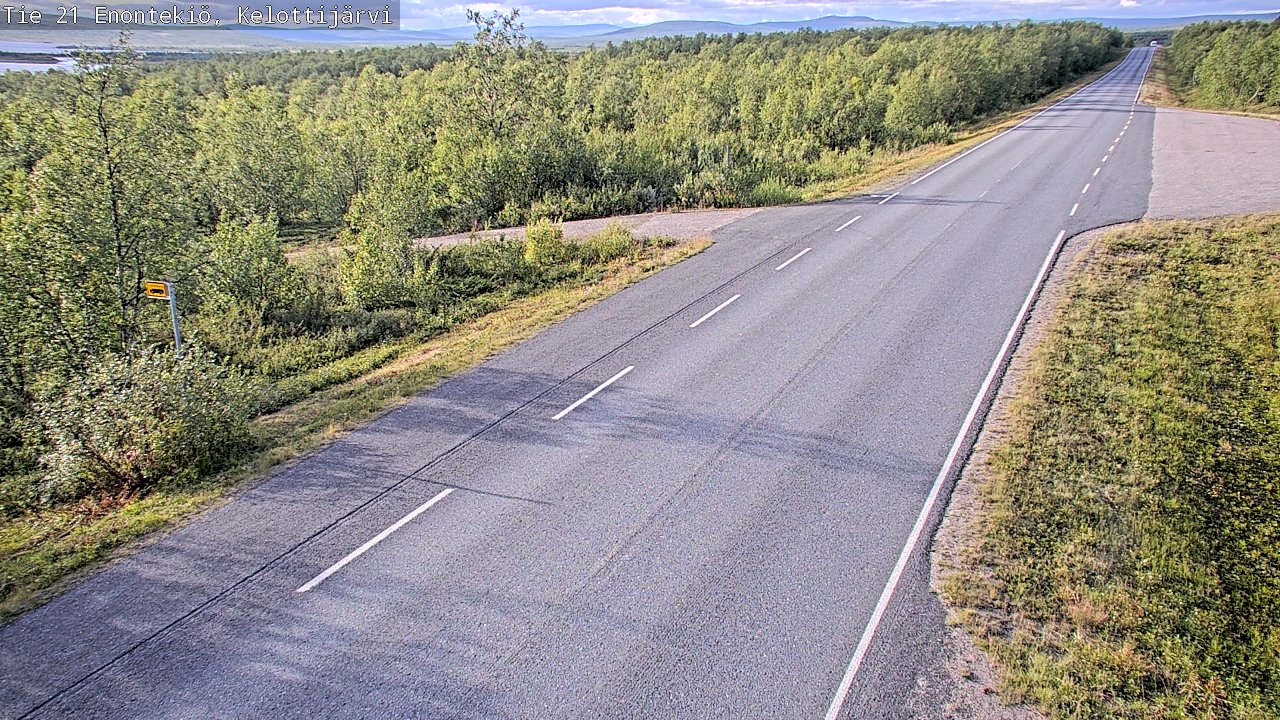 Weather Camera Image Road 21 Enontekiö, Kelottijärvi, Enontekiö, Lappi