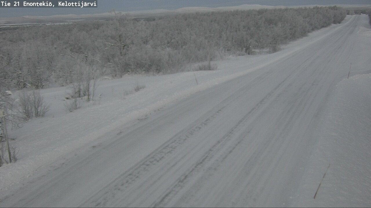 Weather Camera Image Road 21 Enontekiö, Kelottijärvi, Enontekiö, Lappi