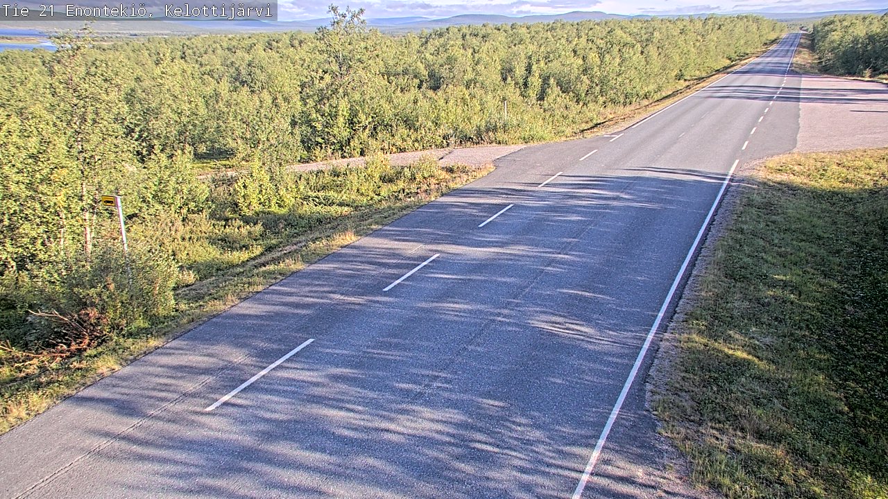 Weather Camera Image Road 21 Enontekiö, Kelottijärvi, Enontekiö, Lappi