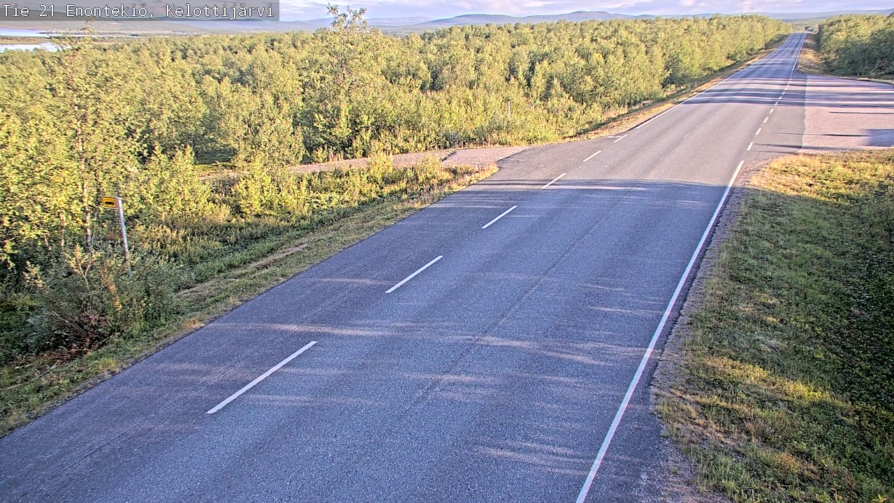 Weather Camera Image Road 21 Enontekiö, Kelottijärvi, Enontekiö, Lappi