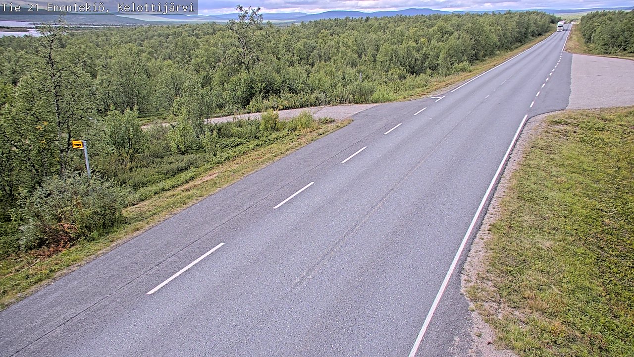 Weather Camera Image Road 21 Enontekiö, Kelottijärvi, Enontekiö, Lappi
