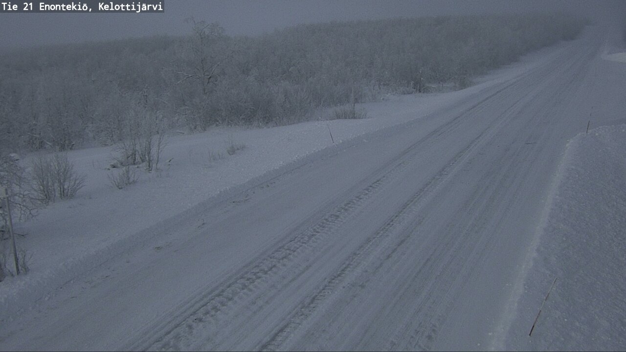 Weather Camera Image Väg 21 Enontekiö, Kelottijärvi, Enontekiö, Lappi