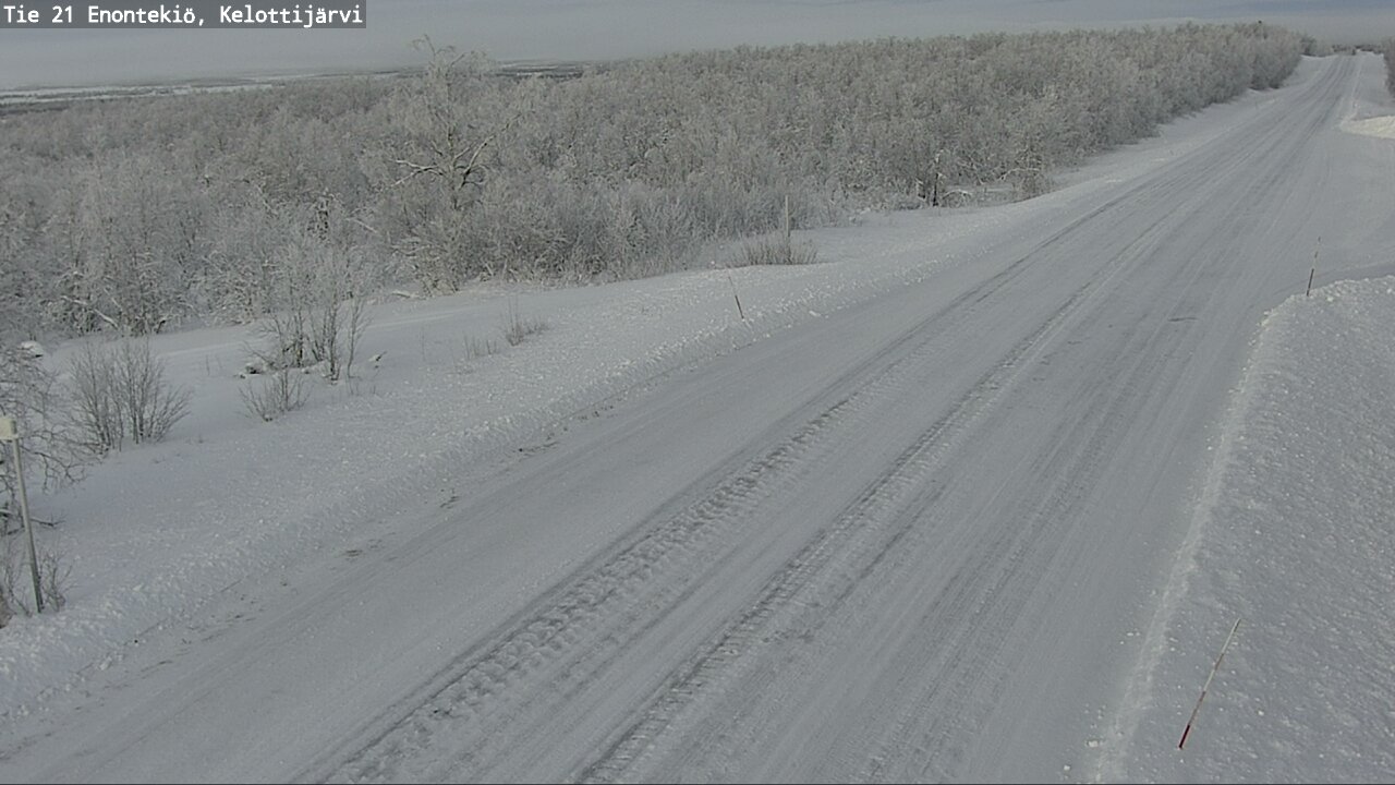 Weather Camera Image Väg 21 Enontekiö, Kelottijärvi, Enontekiö, Lappi