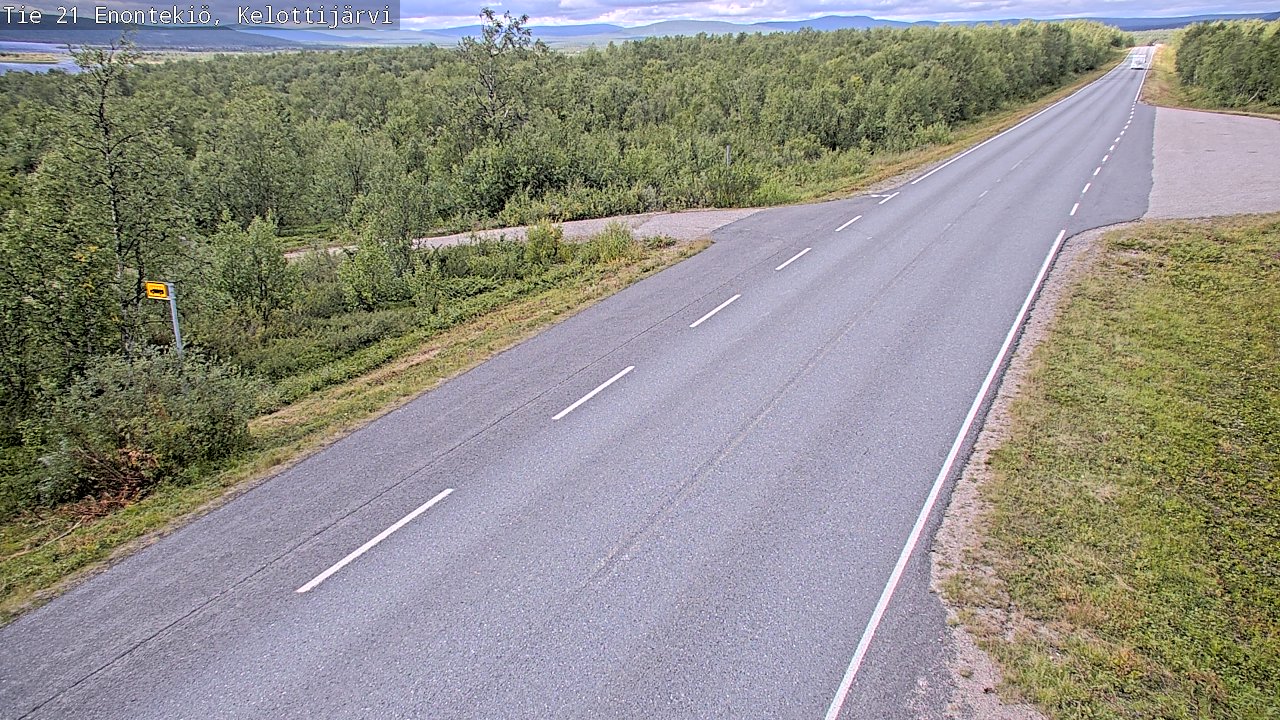 Weather Camera Image Road 21 Enontekiö, Kelottijärvi, Enontekiö, Lappi