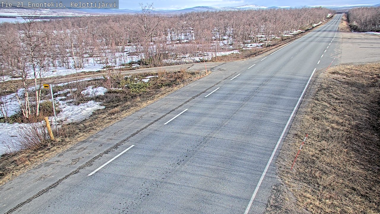 Weather Camera Image Väg 21 Enontekiö, Kelottijärvi, Enontekiö, Lappi