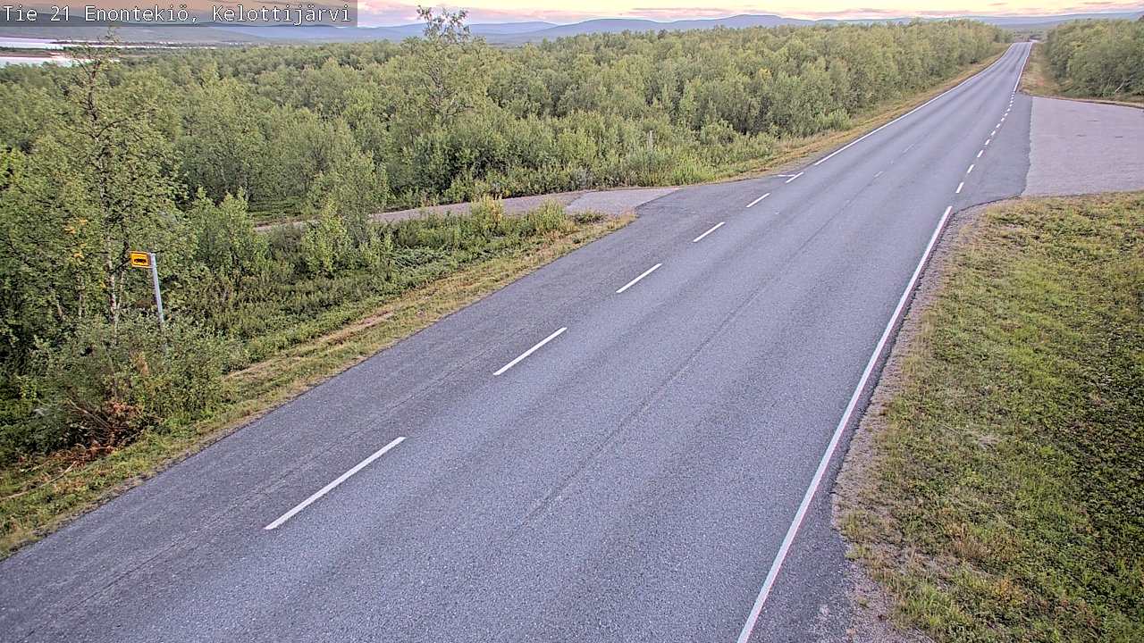 Weather Camera Image Road 21 Enontekiö, Kelottijärvi, Enontekiö, Lappi