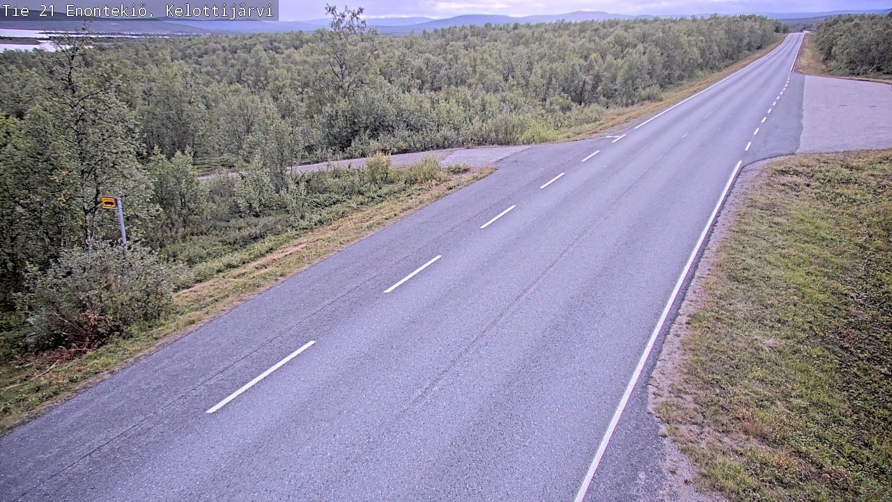 Weather Camera Image Road 21 Enontekiö, Kelottijärvi, Enontekiö, Lappi