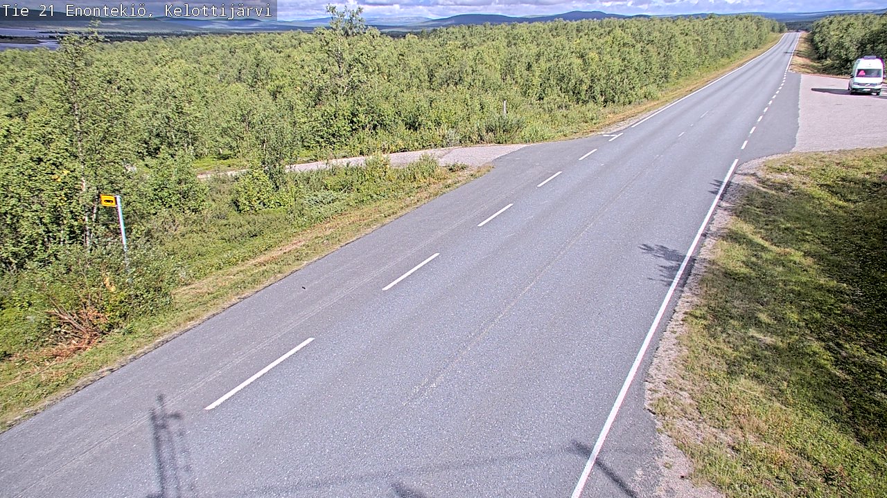 Weather Camera Image Väg 21 Enontekiö, Kelottijärvi, Enontekiö, Lappi