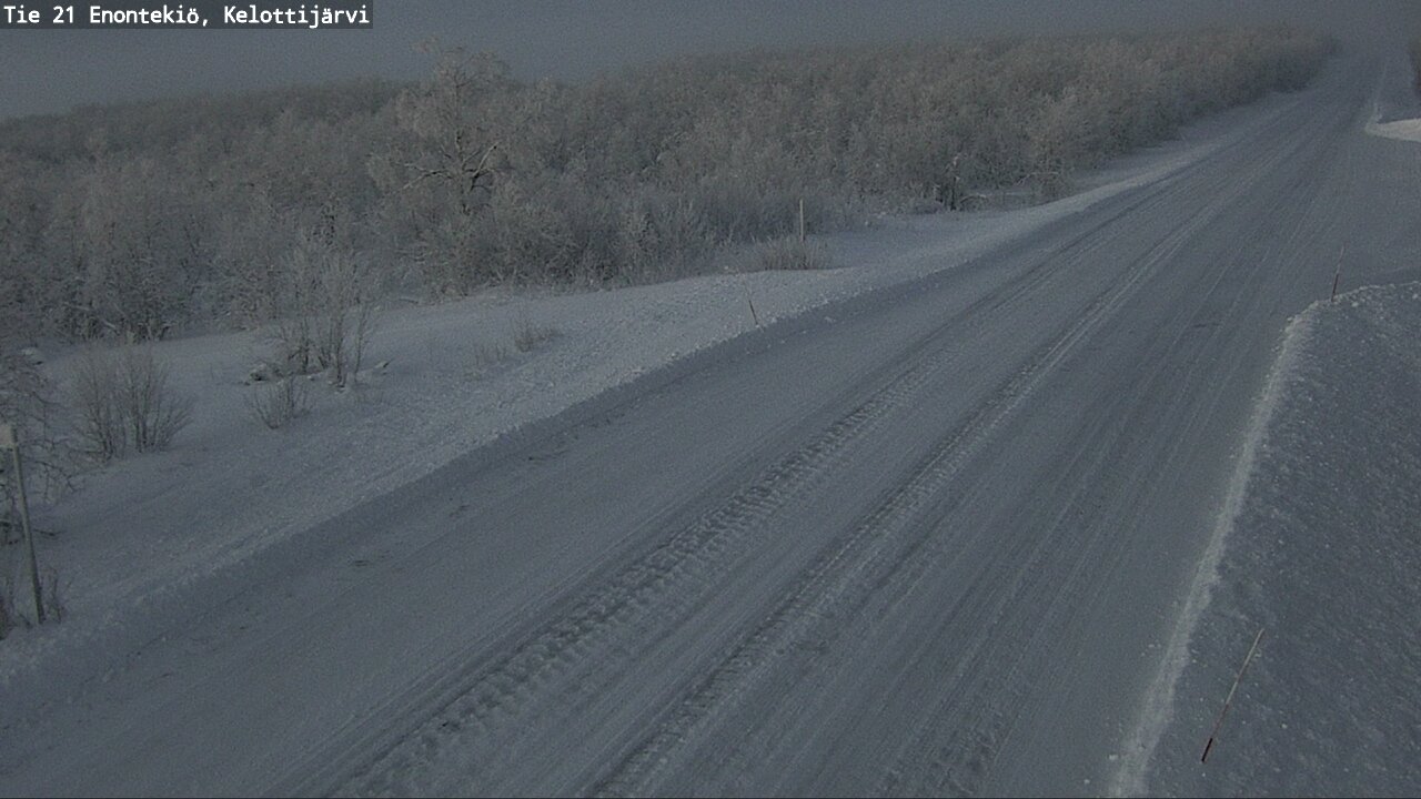 Weather Camera Image Väg 21 Enontekiö, Kelottijärvi, Enontekiö, Lappi