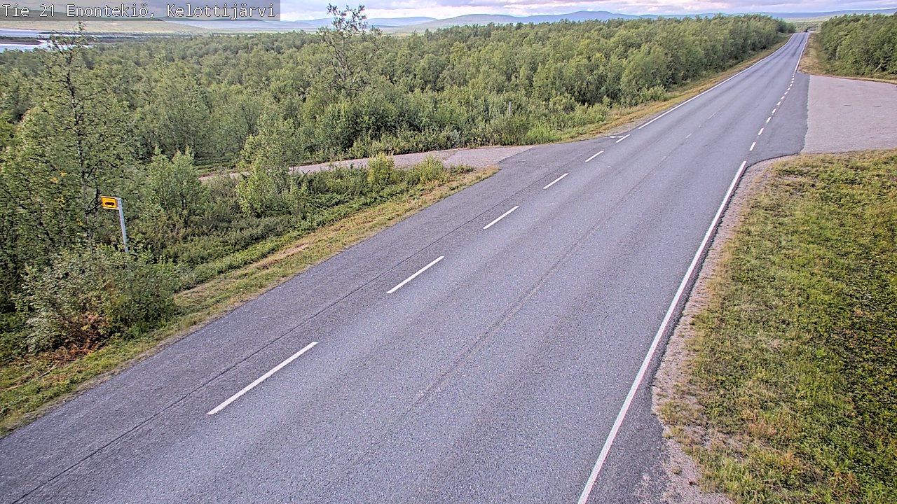 Weather Camera Image Road 21 Enontekiö, Kelottijärvi, Enontekiö, Lappi