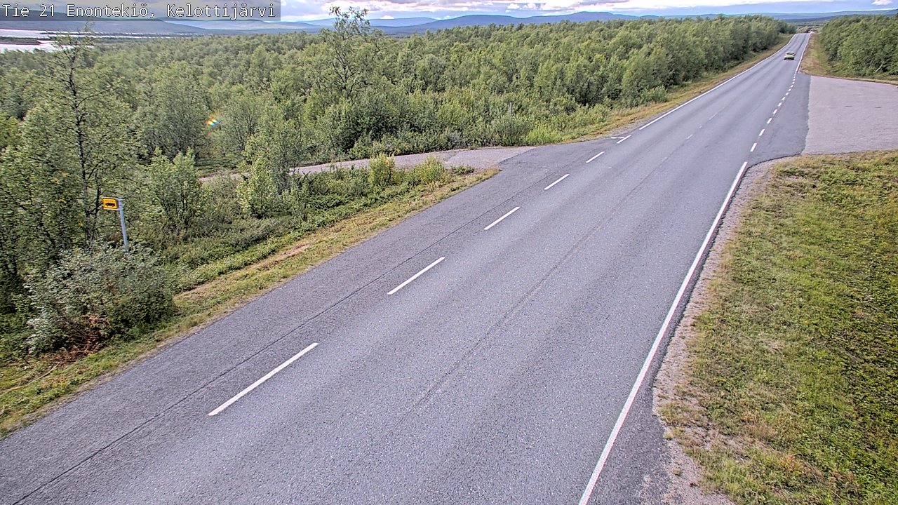 Weather Camera Image Road 21 Enontekiö, Kelottijärvi, Enontekiö, Lappi