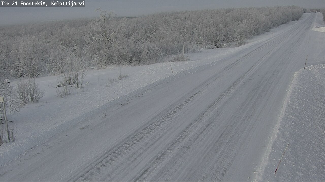 Weather Camera Image Väg 21 Enontekiö, Kelottijärvi, Enontekiö, Lappi