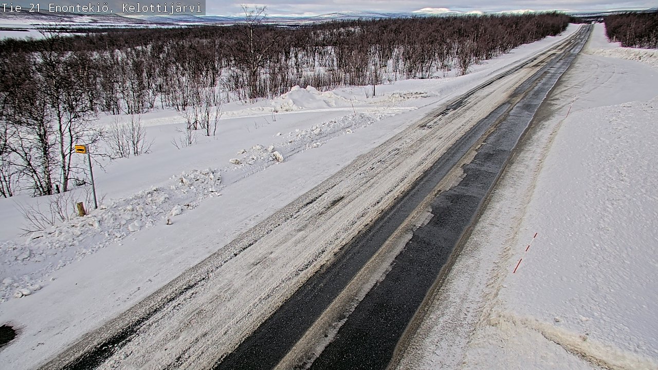 Weather Camera Image Road 21 Enontekiö, Kelottijärvi, Enontekiö, Lappi