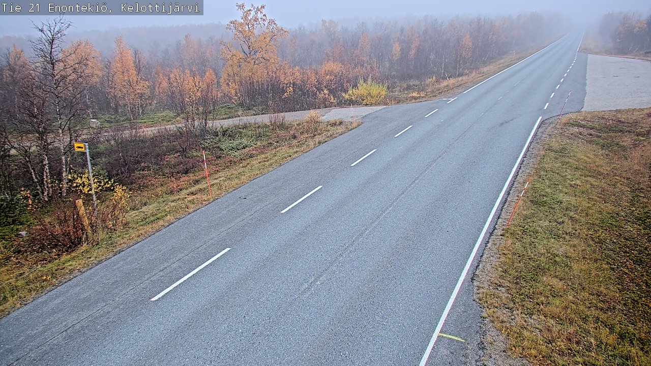 Weather Camera Image Road 21 Enontekiö, Kelottijärvi, Enontekiö, Lappi
